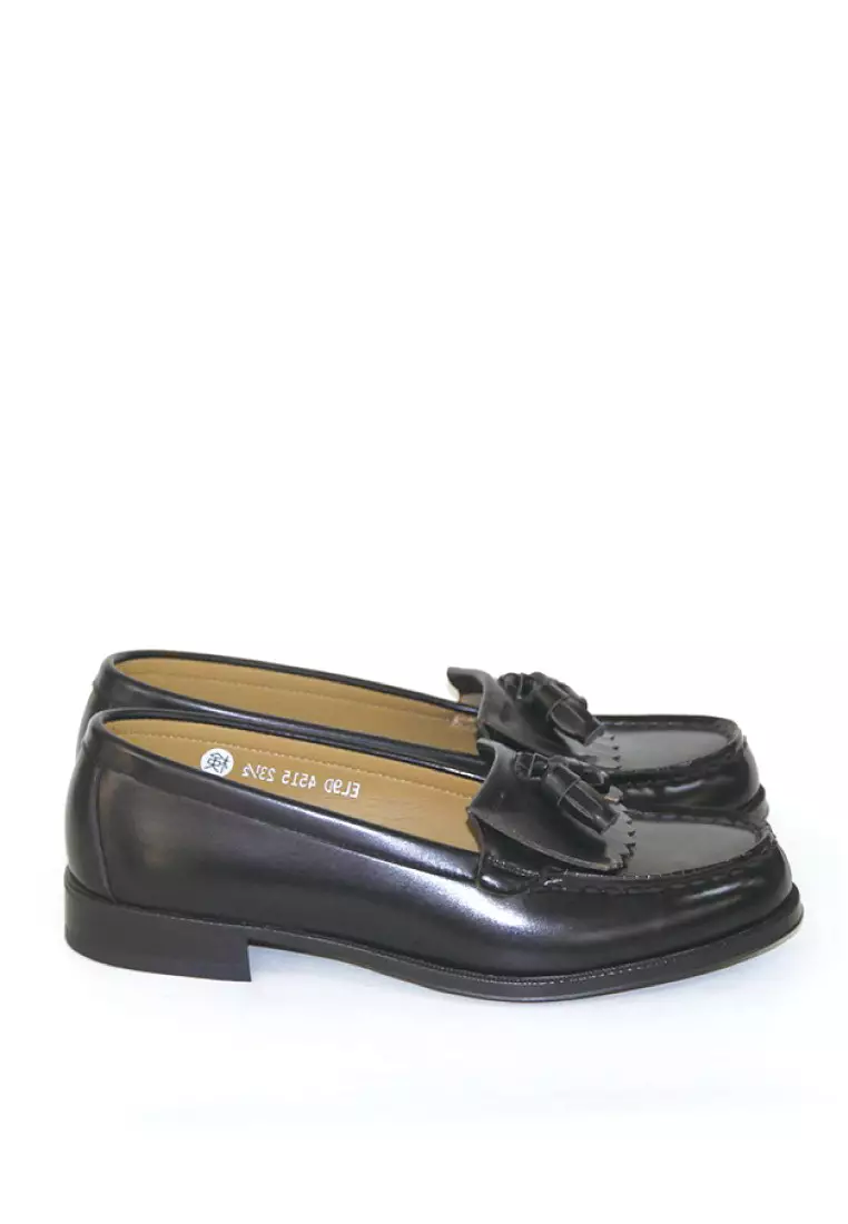 HARUTA HARUTA Quilt & Tassel Loafer-4515 BLACK