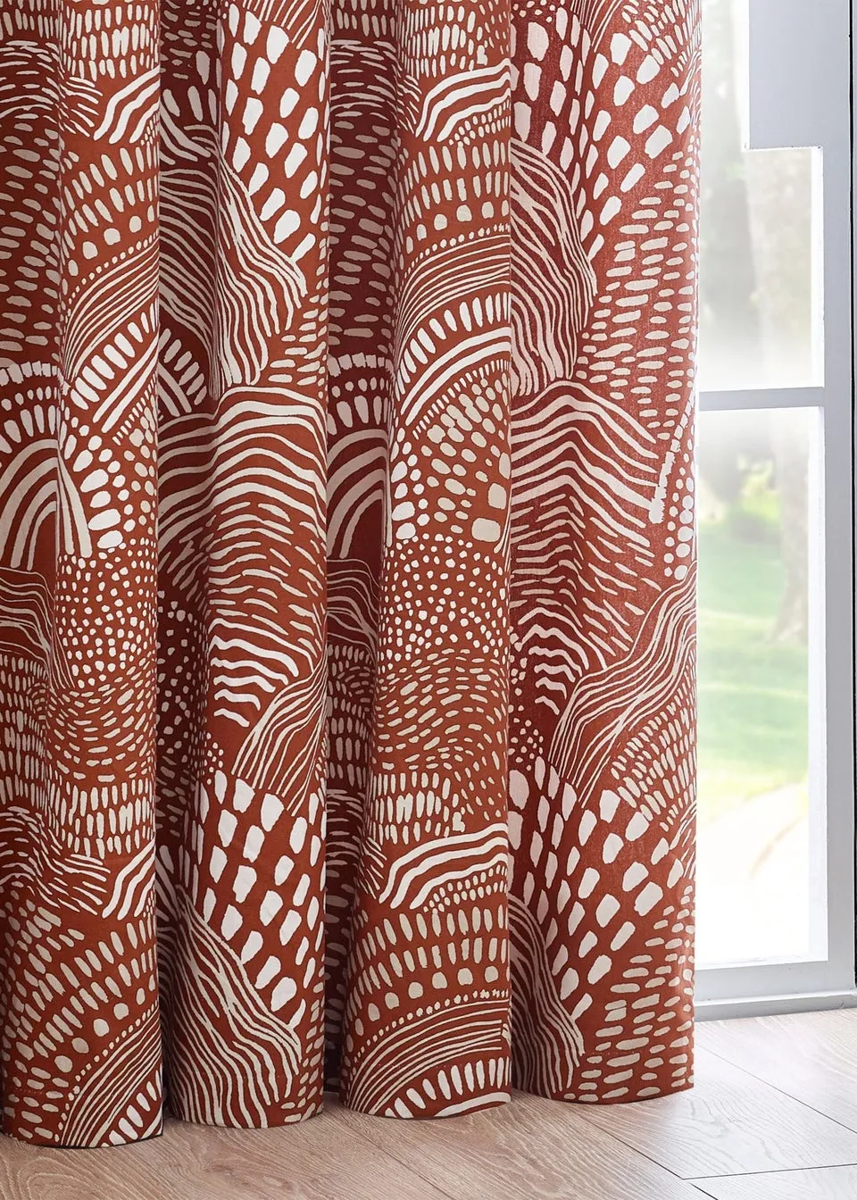 Hoem Nola Abstract Eyelet Curtains