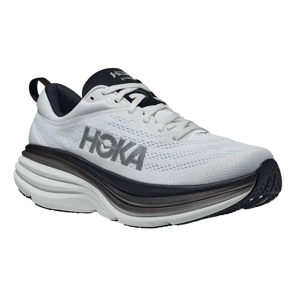 Hoka Bondi 8 White Black Men's