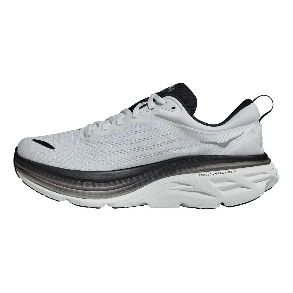 Hoka Bondi 8 White Black Men's