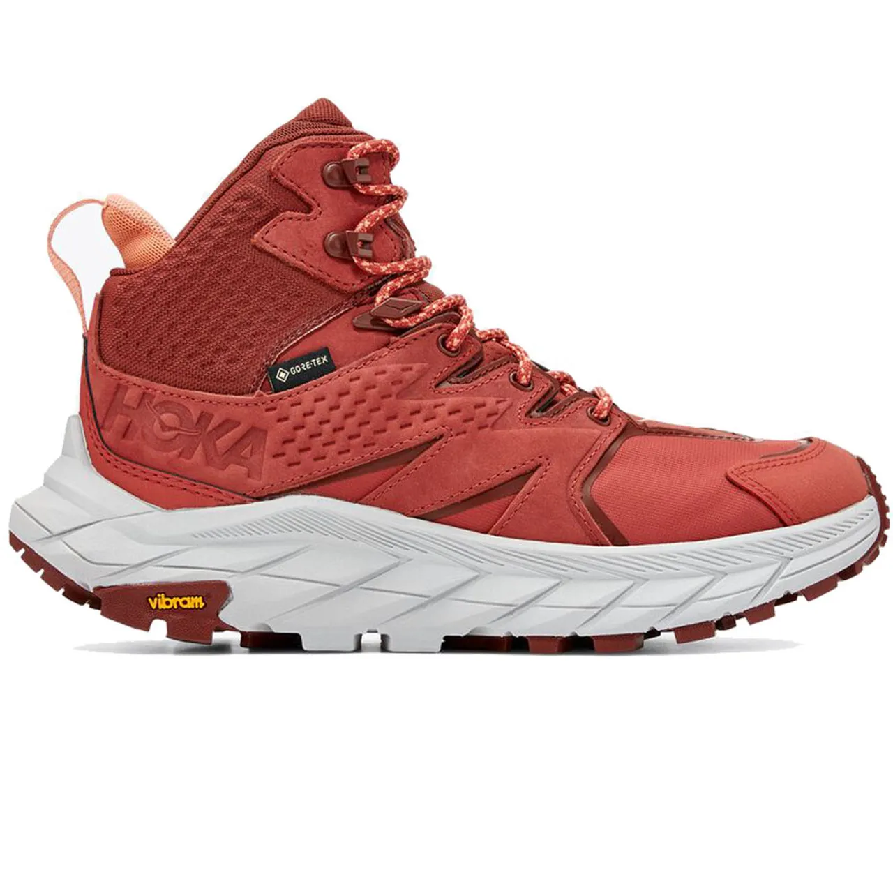 HOKA ONE ONE Women's Anacapa Mid Gore-Tex - Hot Sauce / Cherry Mahogany (Medium Width)