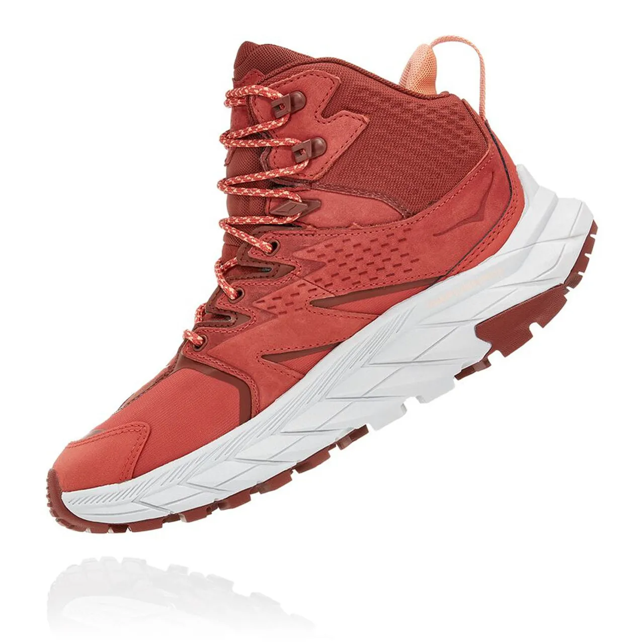 HOKA ONE ONE Women's Anacapa Mid Gore-Tex - Hot Sauce / Cherry Mahogany (Medium Width)