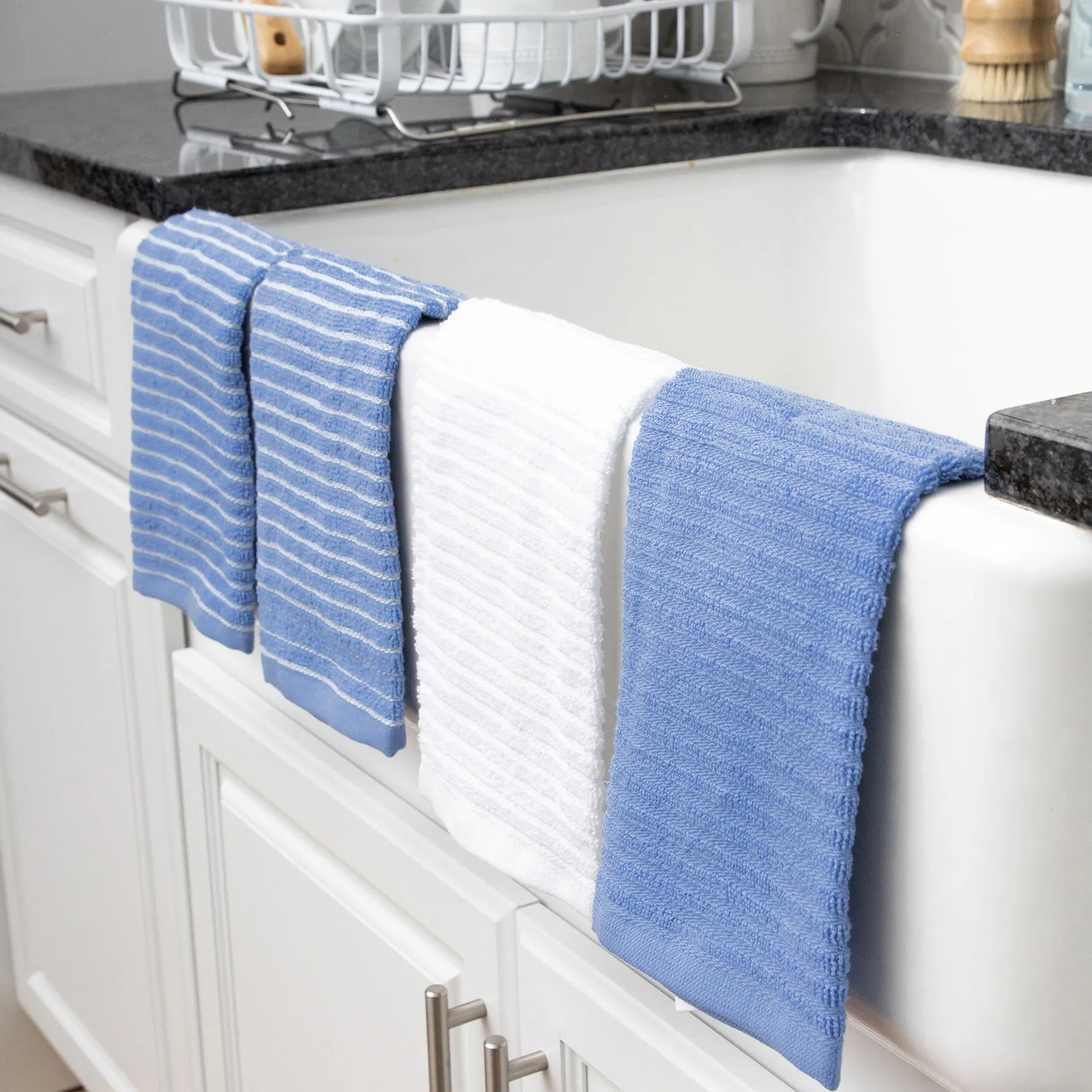 Horizontal Stripe Bar Mop Towels, Set Of 4 Kitchen Towel