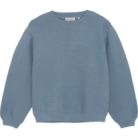 HutteliHut Organic Cotton Crew Neck Pullover, Citadel Blue