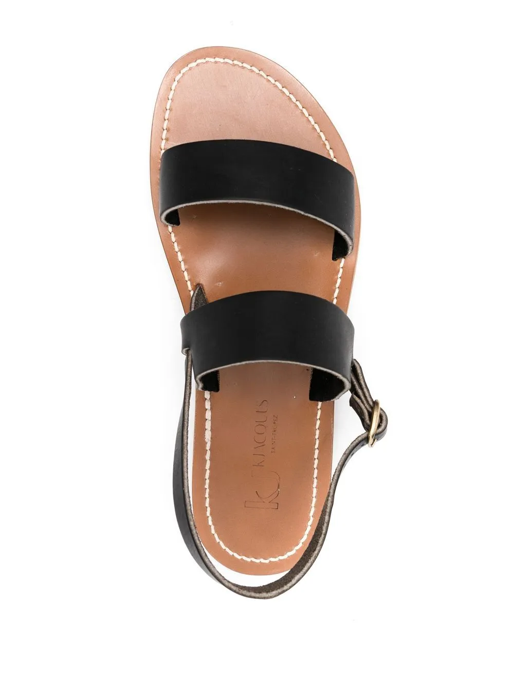 K Jacques St Tropez    K Jacques St Tropez Barigoule Leather Flat Sandals