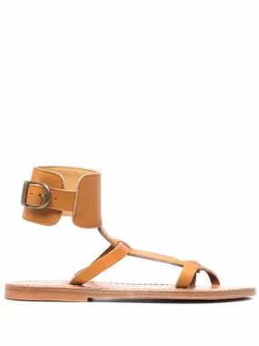 K Jacques St Tropez    K Jacques St Tropez Caravelle Leather Flat Sandals