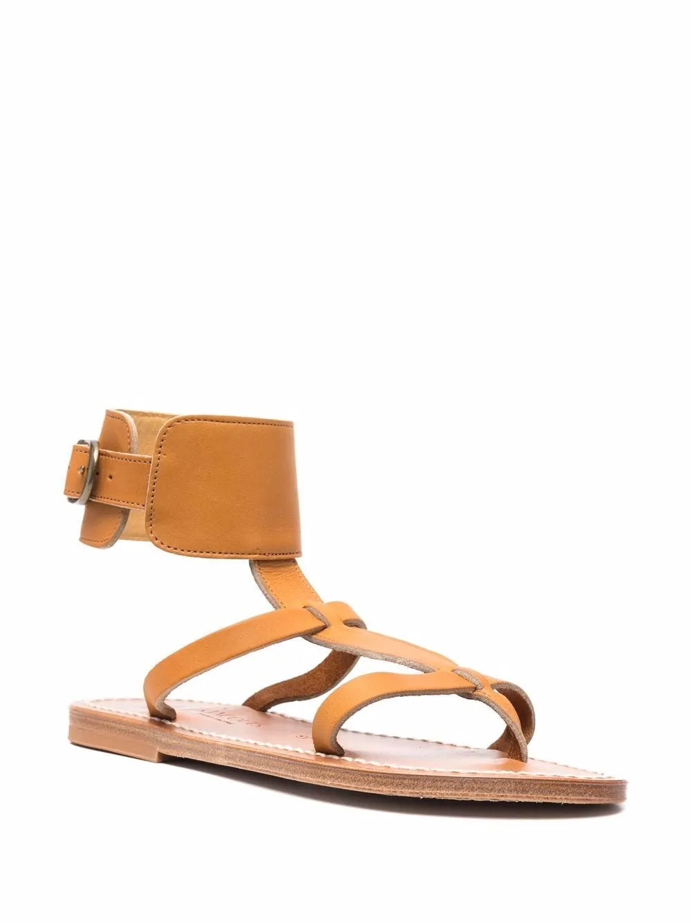 K Jacques St Tropez    K Jacques St Tropez Caravelle Leather Flat Sandals