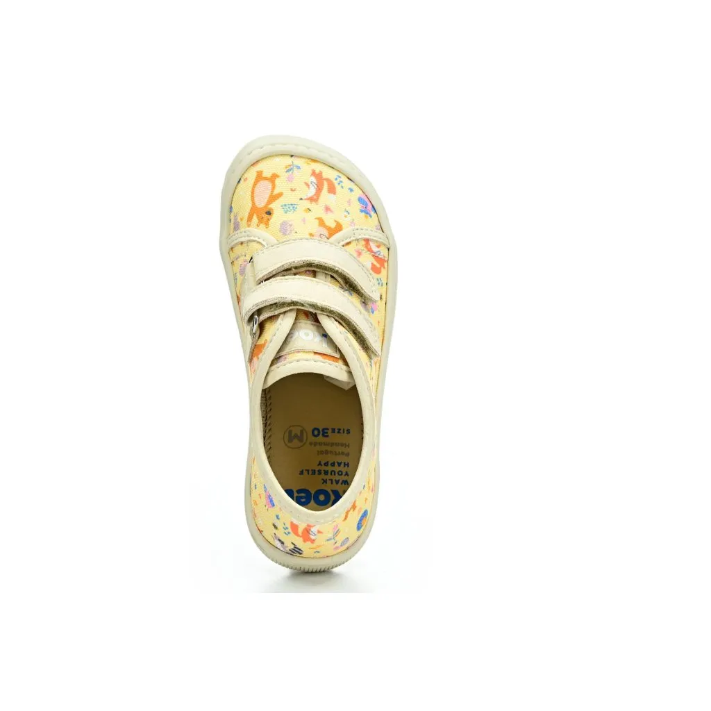 Koel4kids Dud Textile Bear beige 07M035.50B-850 barefoot sneakers