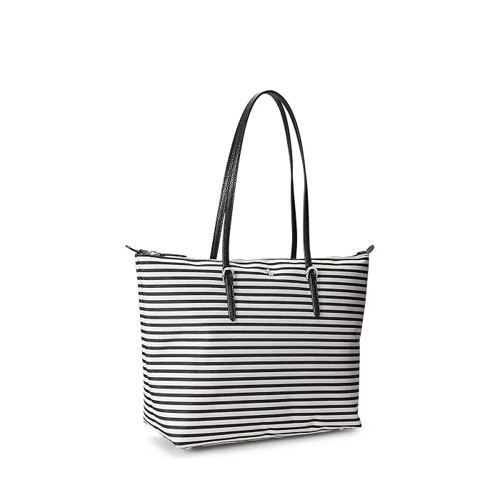 LAUREN Ralph Lauren Striped Nylon Medium Keaton Tote