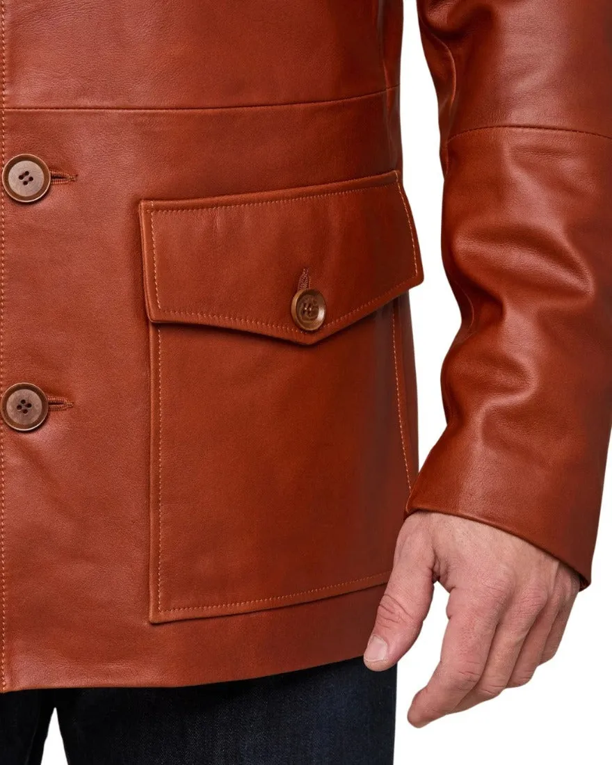 Leather Cargo Jacket