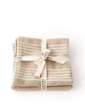 Linen Dish Towels - White Stripe/Neutral