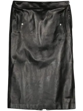 LOW WAIST LEATHER SKIRT