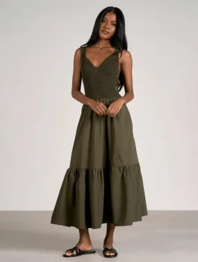 Maxi Tank Dress In Olive