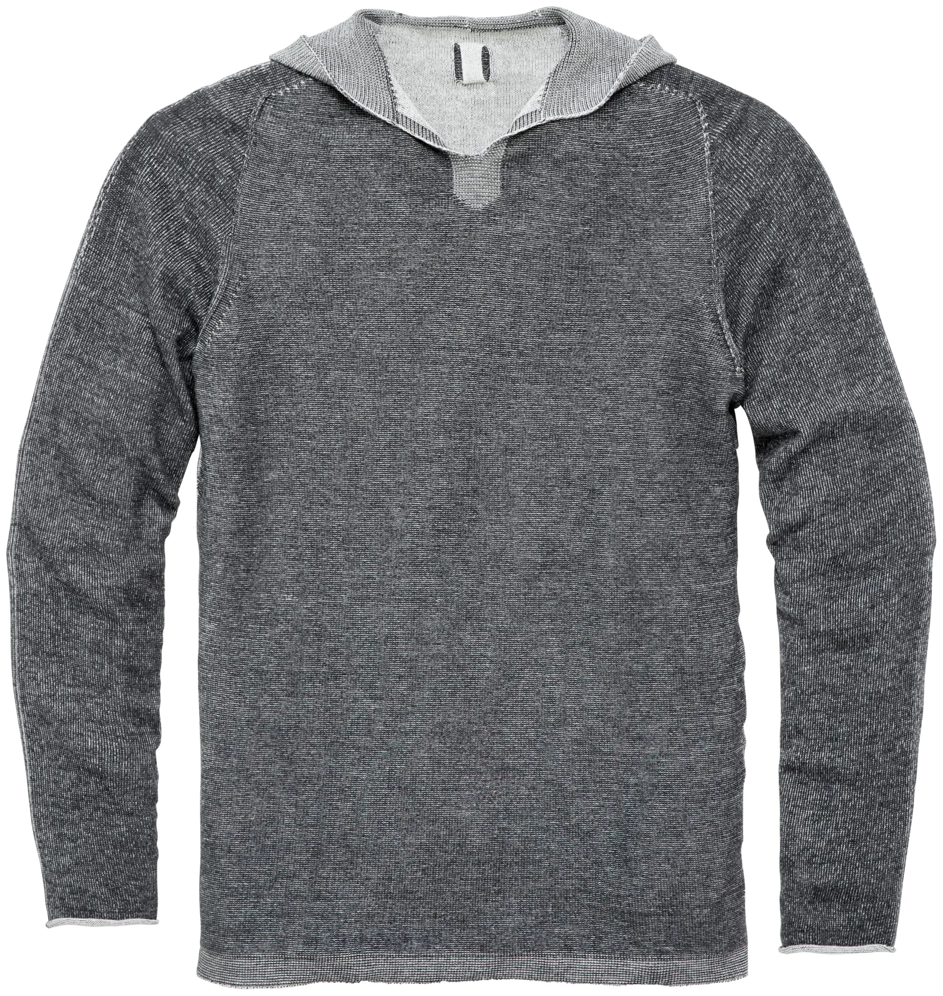 Men knitted hoodie, Anthracite gray | Manufactum