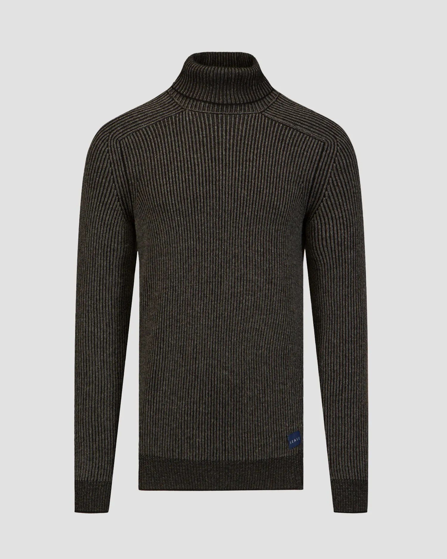 Men's black cashmere turtleneck jumper Sease kt030xg006-n61