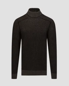 Men's black cashmere turtleneck jumper Sease kt030xg006-n61