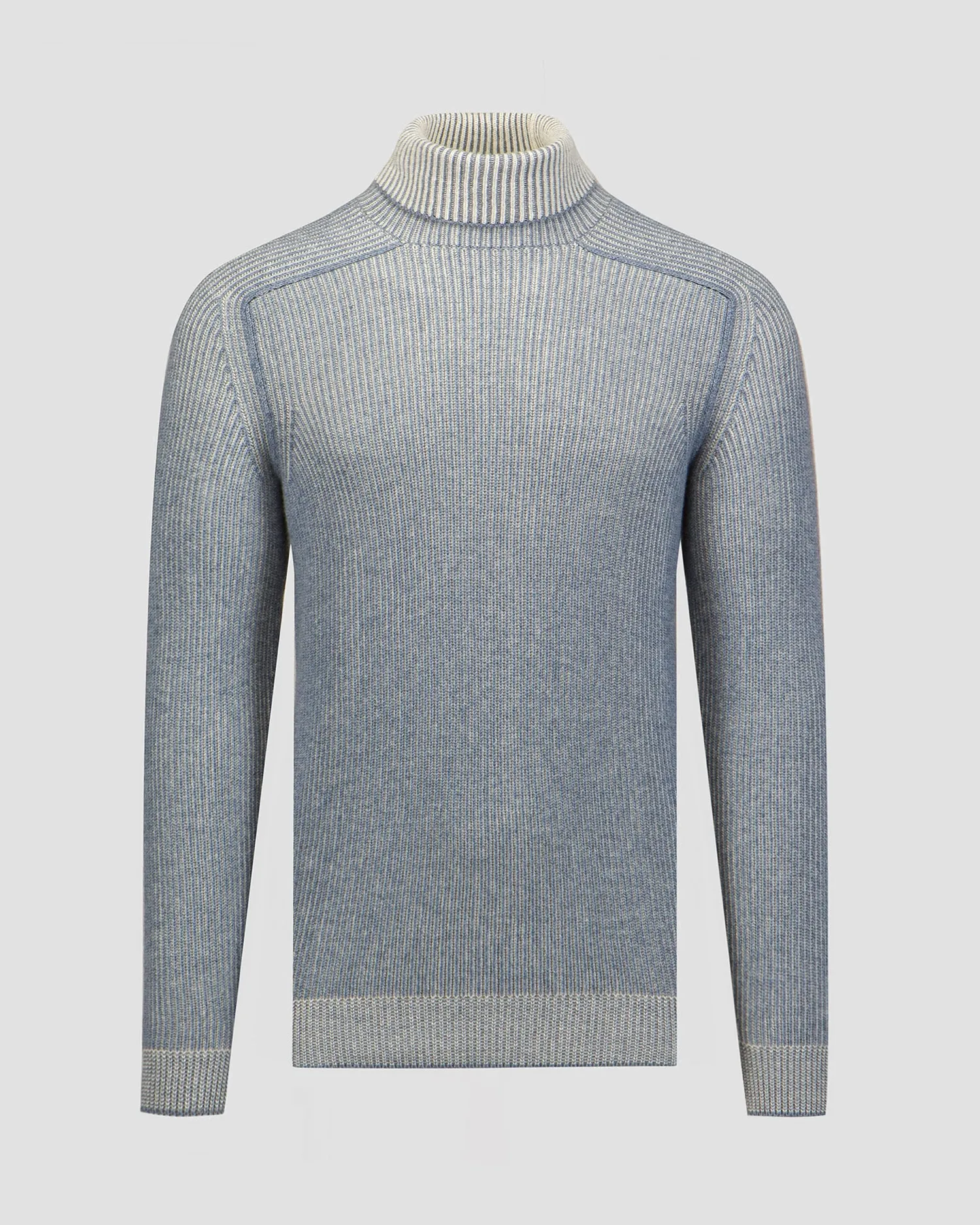 Men's blue cashmere turtleneck jumper Sease kt030xg006-n53