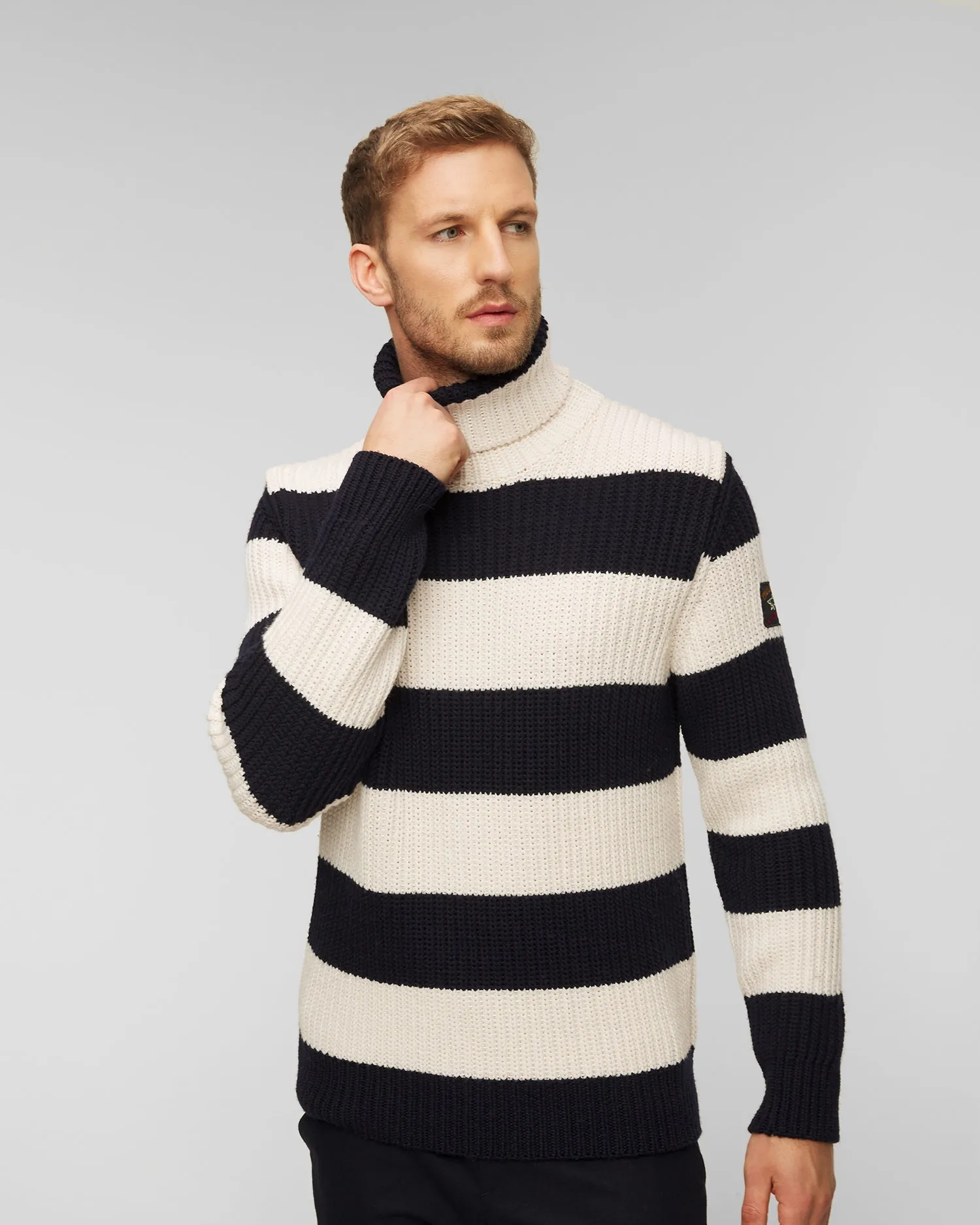 Men's striped wool turtleneck by Paul&Shark 13311096-583