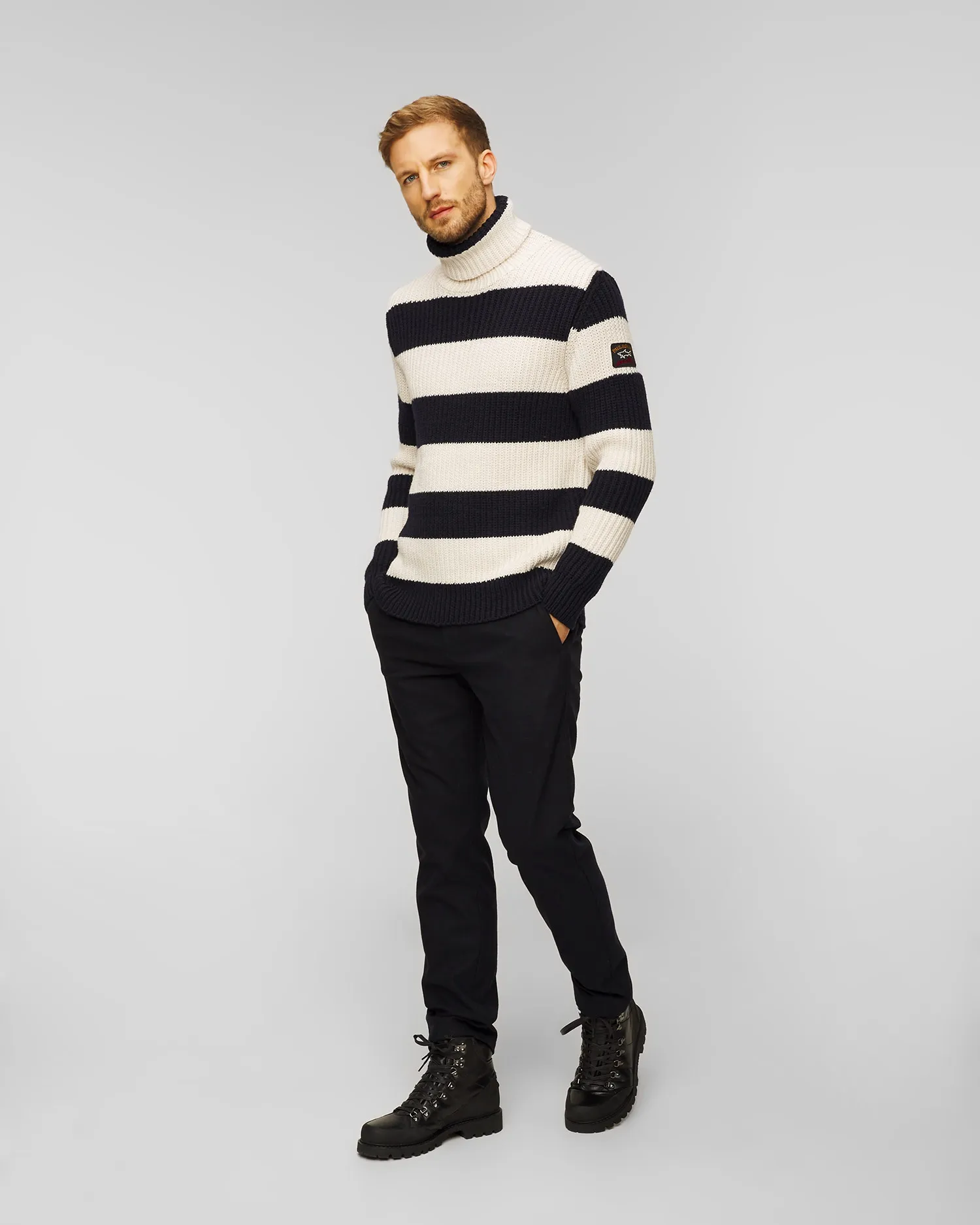 Men's striped wool turtleneck by Paul&Shark 13311096-583