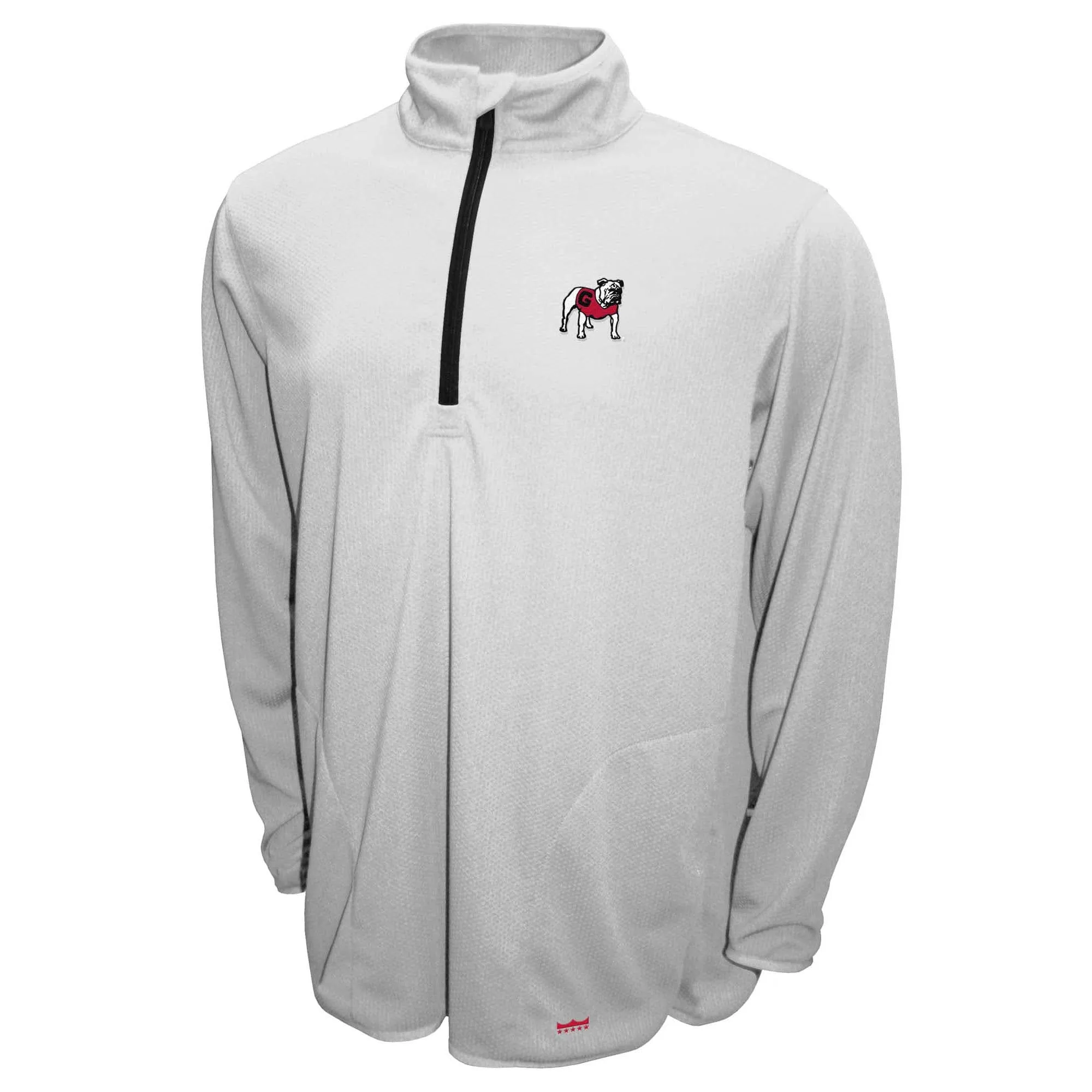 Men's Franchise Club White Georgia Bulldogs Breeze Quarter-Zip Pullover