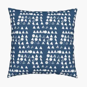 Moon + Tree Reverse Indigo Pillow