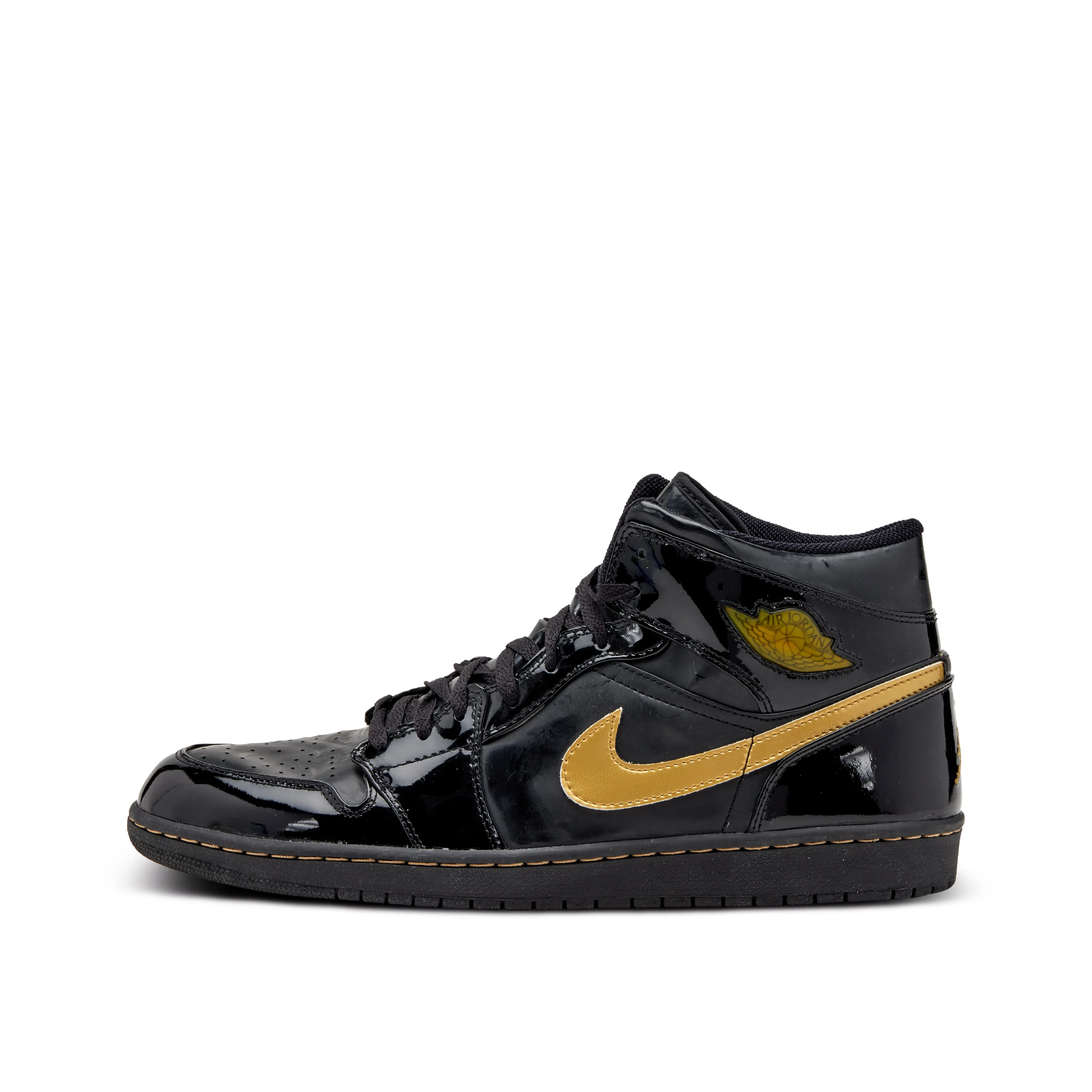 Nike Nike Air Jordan 1 Retro High Black Metallic Gold | Size  15