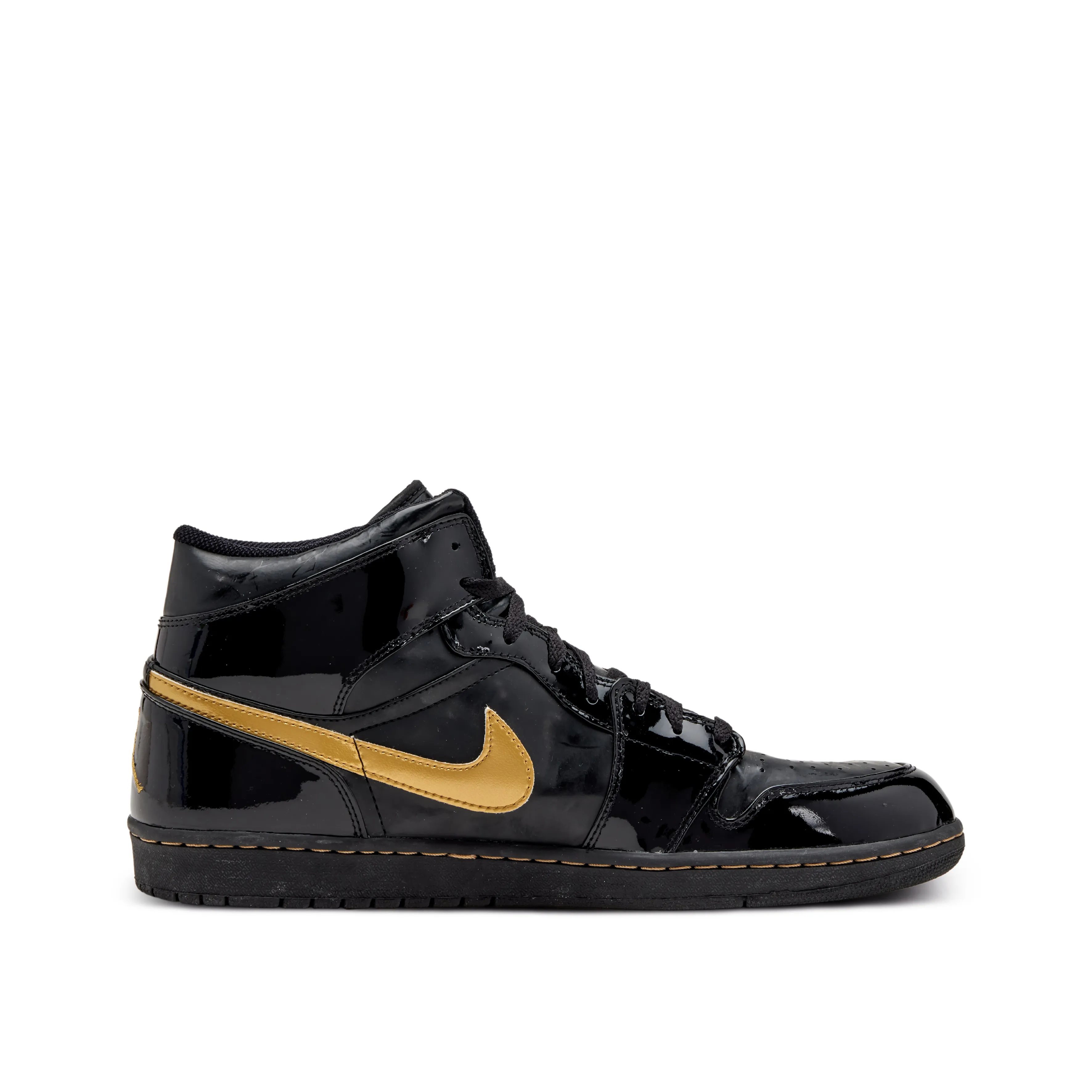 Nike Nike Air Jordan 1 Retro High Black Metallic Gold | Size  15