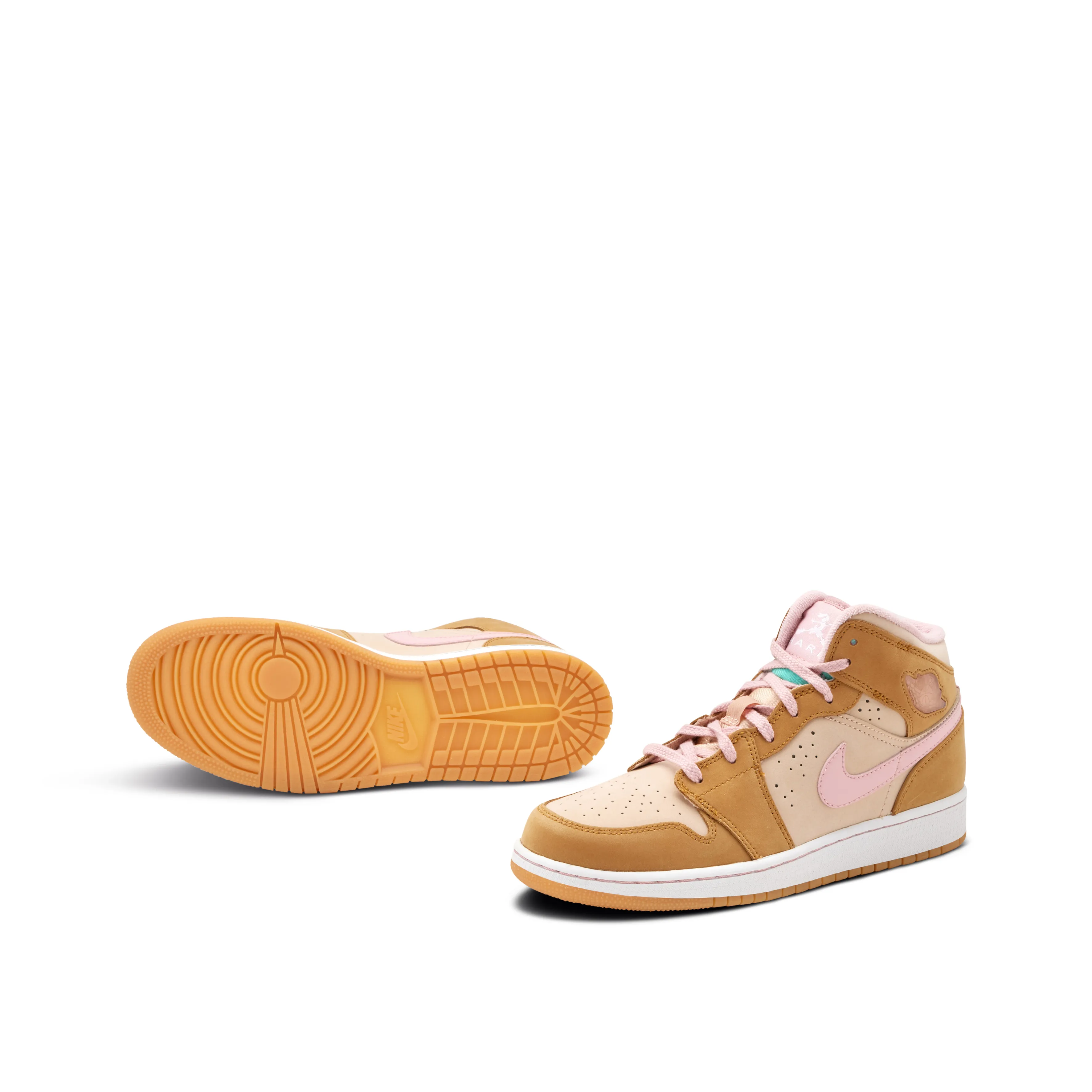 Nike Nike Air Jordan 1 Retro Mid Hare GS Wheat | Size 7Y