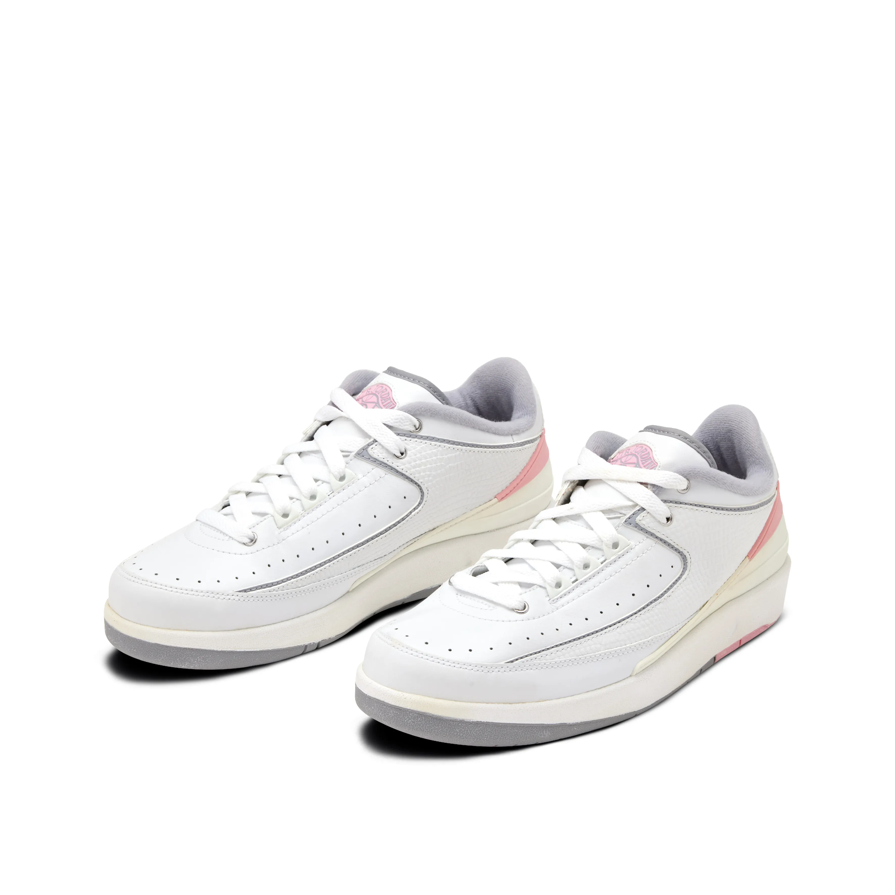 Nike Nike Air Jordan 2 Retro Low Women's White Steel Grey Real Pink | Size 7Y