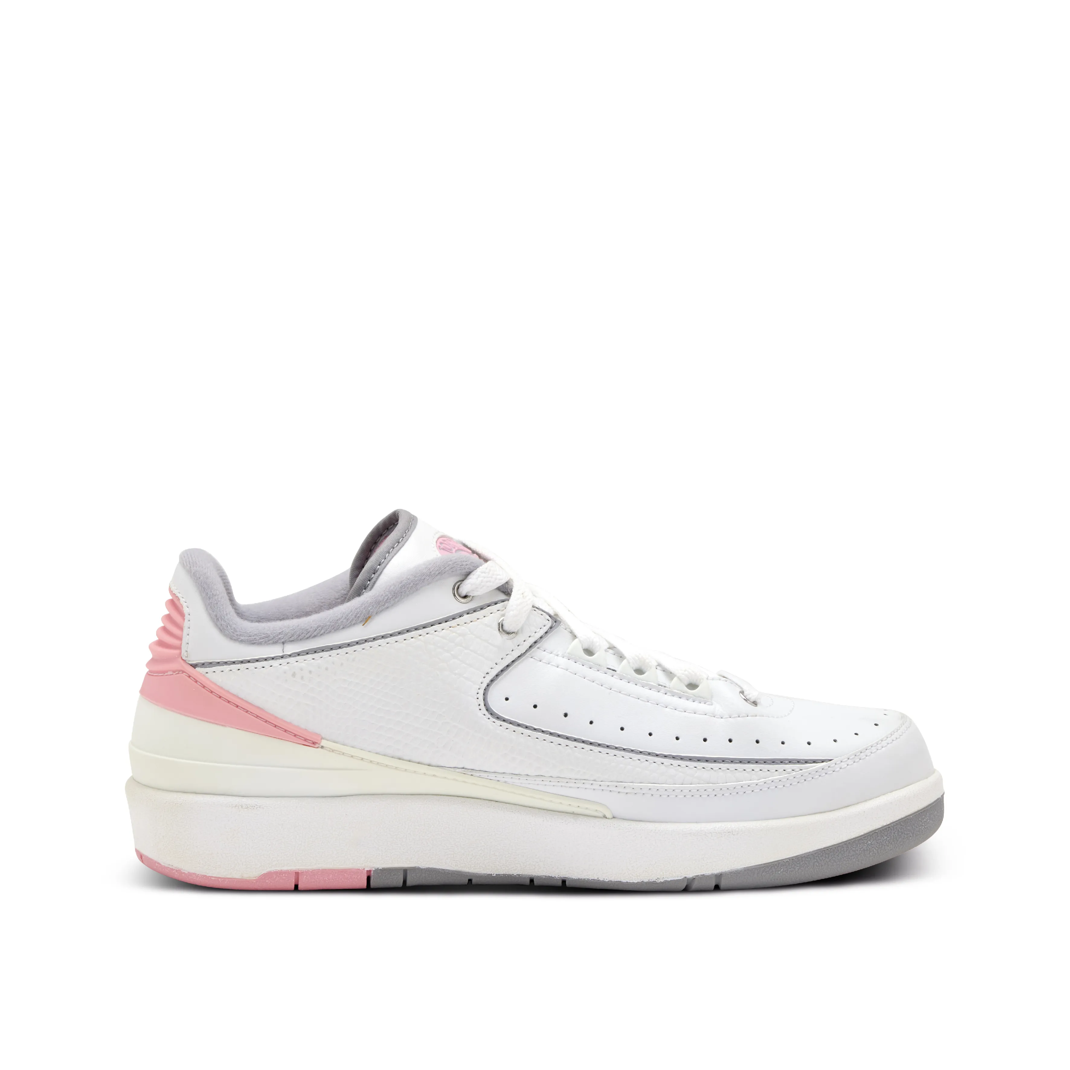 Nike Nike Air Jordan 2 Retro Low Women's White Steel Grey Real Pink | Size 7Y