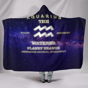 NP Zodiac Aquarius Hooded Blanket