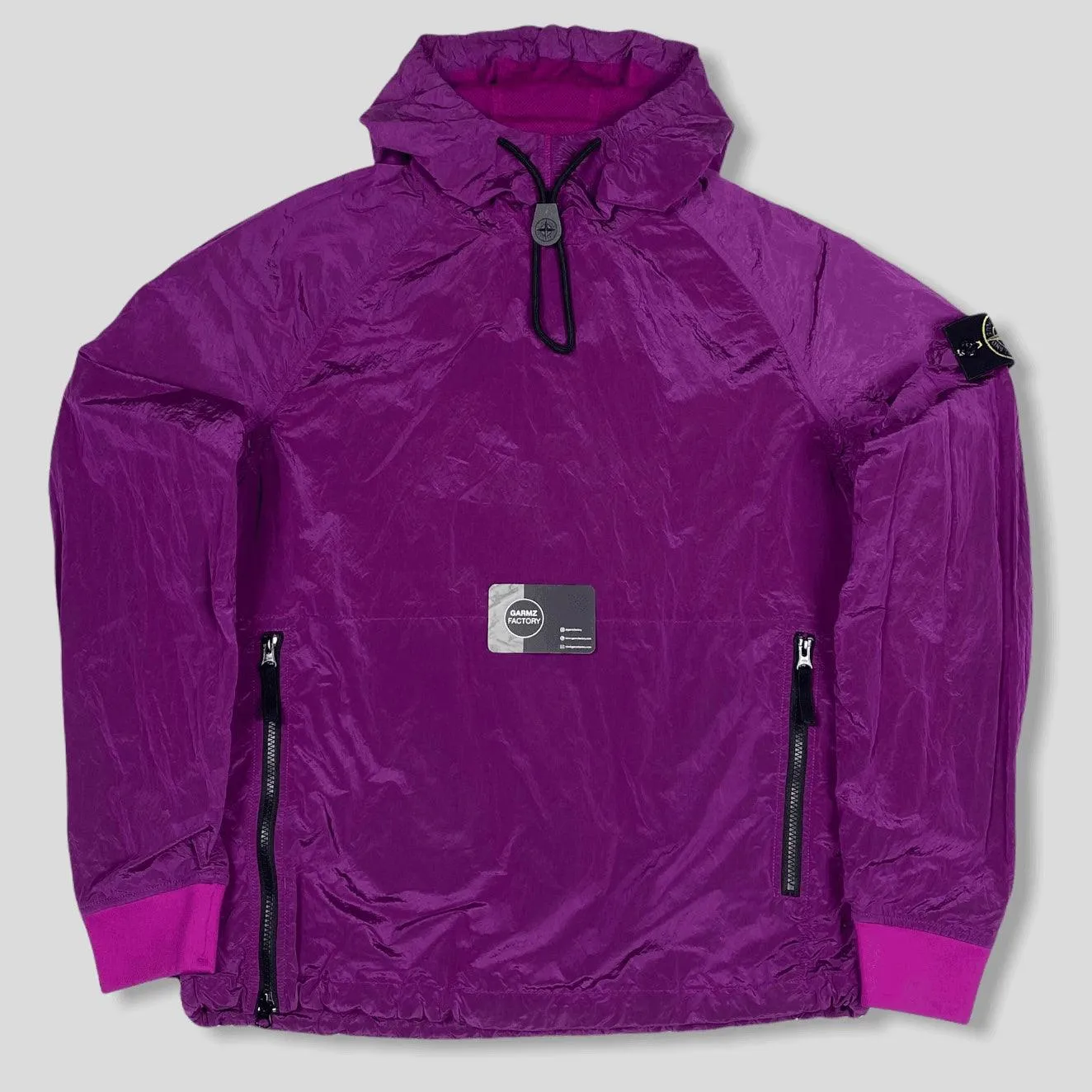 Nylon Metal Smock Pullover Purple