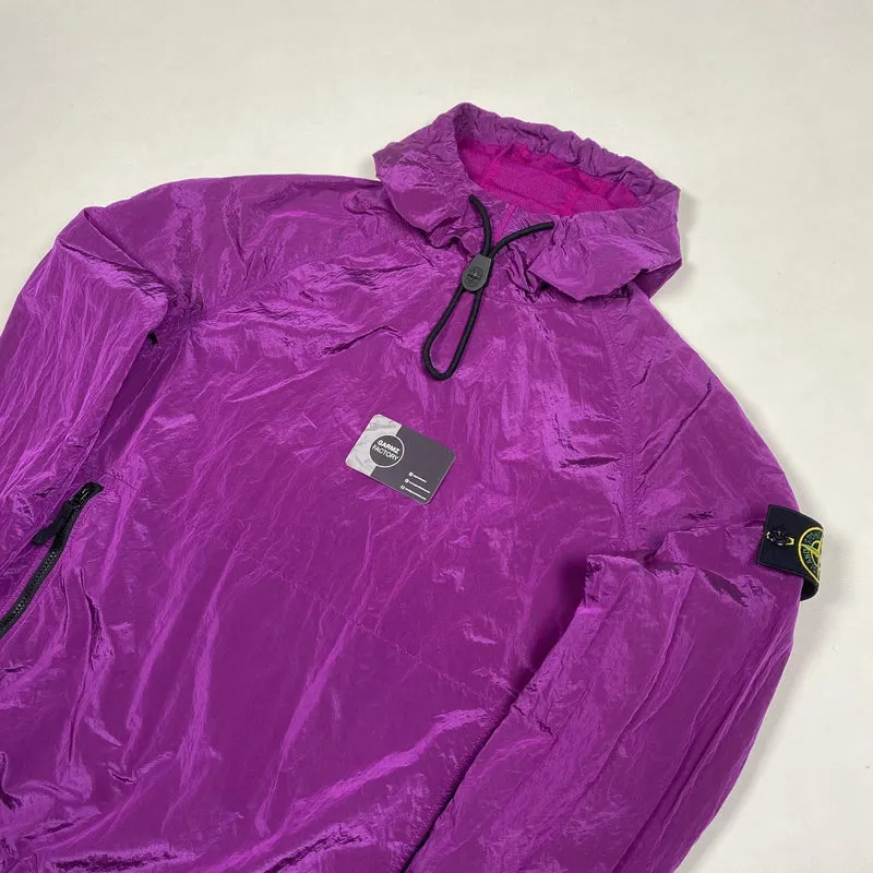 Nylon Metal Smock Pullover Purple