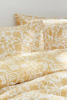 Patterned double/king size duvet cover set - Light yellow/Floral - Home All | H&M GB