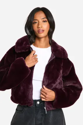 Petite Short Faux Fur Jacket