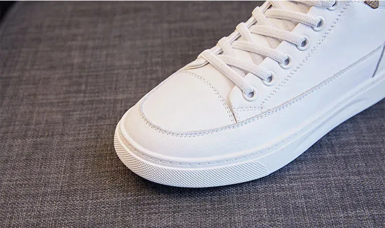 Platform Leather White Sneakers