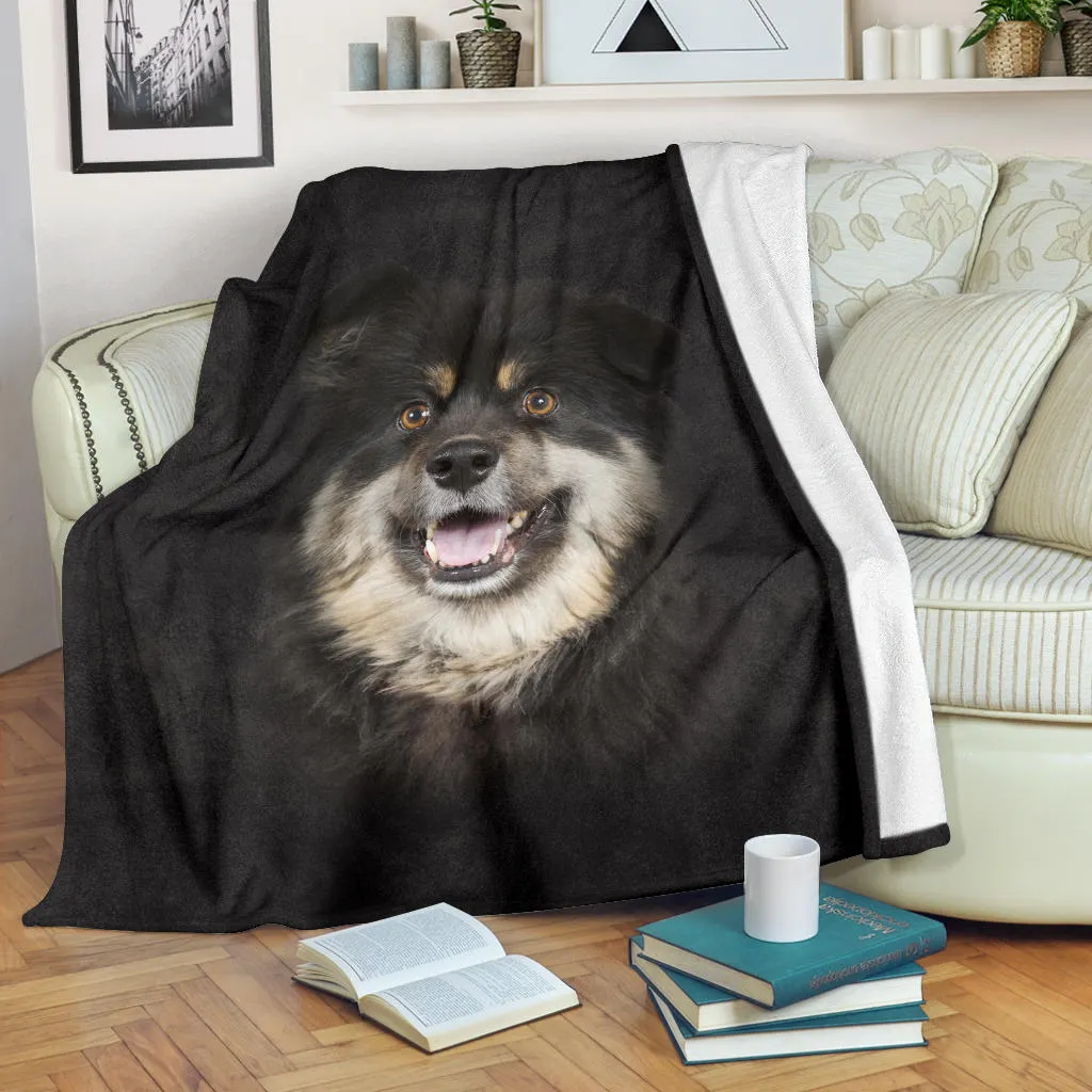 Premium Blanket Finnish Lapphund Face Hair