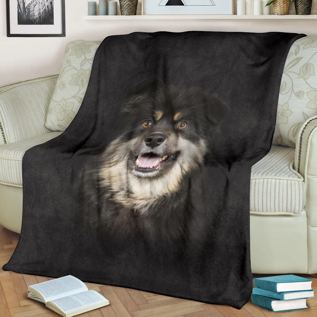 Premium Blanket Finnish Lapphund Face Hair