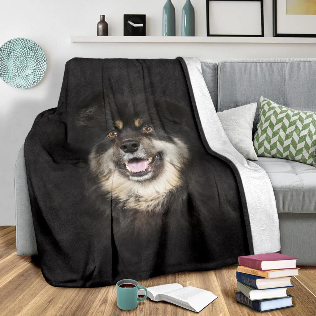 Premium Blanket Finnish Lapphund Face Hair