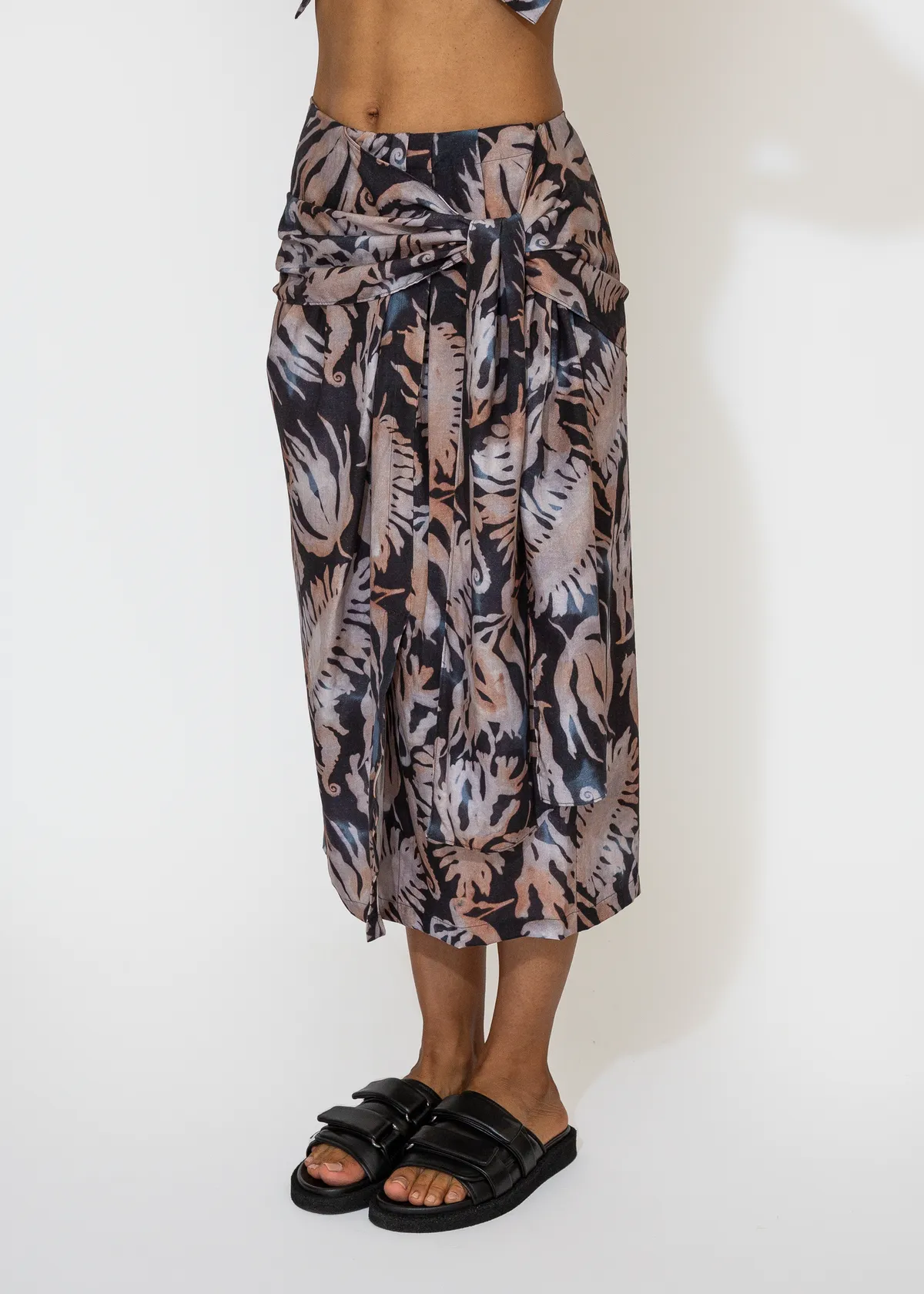 Printed Tied Skirt - Print