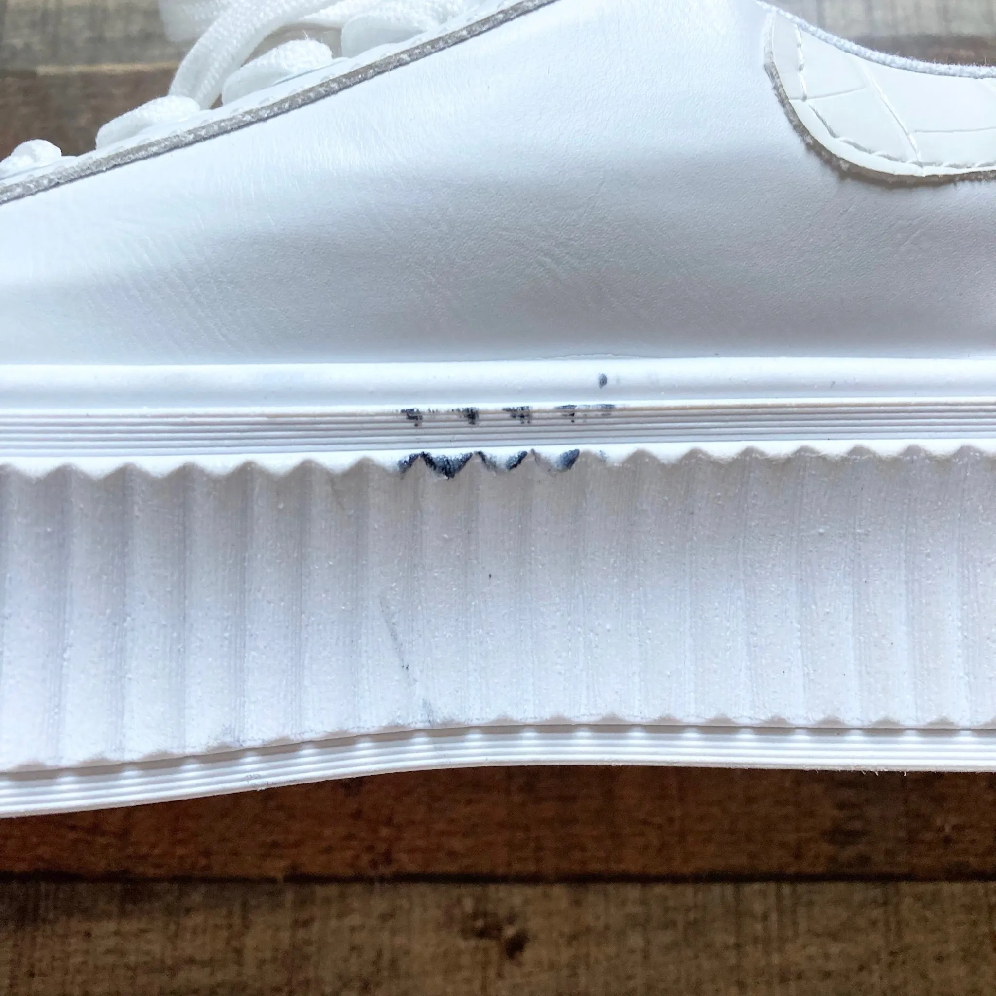 Qupid White Platform Sneakers- Size ~8 (see notes)