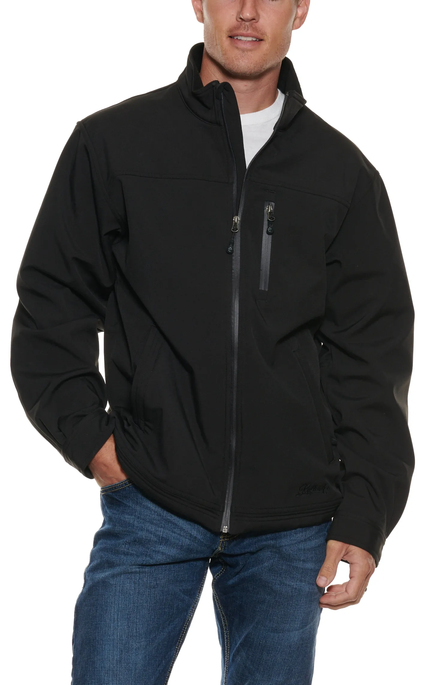 Rafter C Men's Black Bonded Jacket - Big & Tall