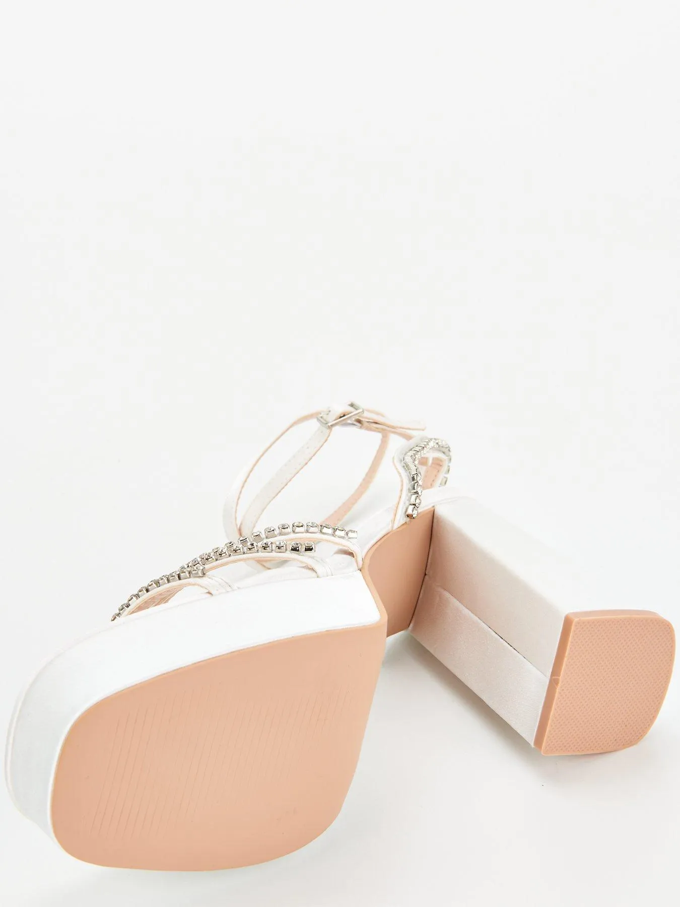 Raid Be Mine Bridal Maysha Strappy Platfrom Heeled Sandals - Ivory Satin