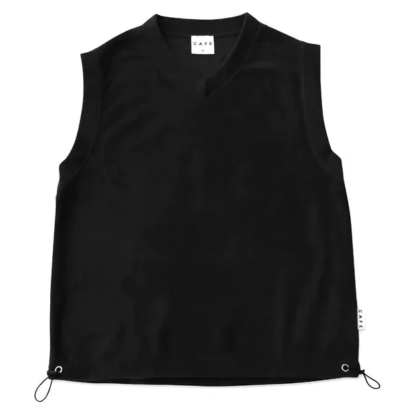 Skateboard Cafe Fleece Vest - Black