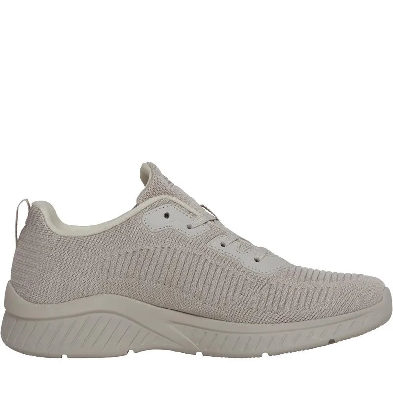 SKECHERS Womens Bobs Sport Squad Air Close Encounter Trainers Natural