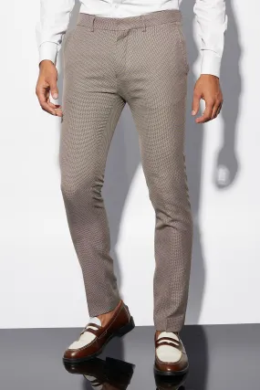 Skinny Textured Suit Trousers