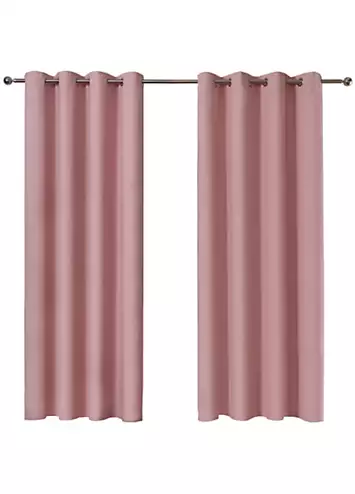 Sleepdown Pair of Textured Print Eyelet Curtains | Kaleidoscope