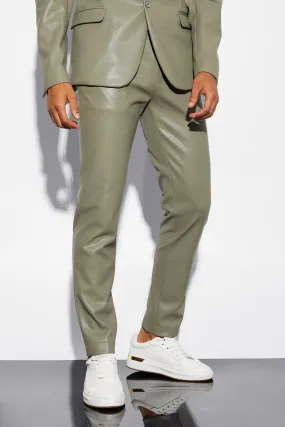 Slim Pu Suit Trousers