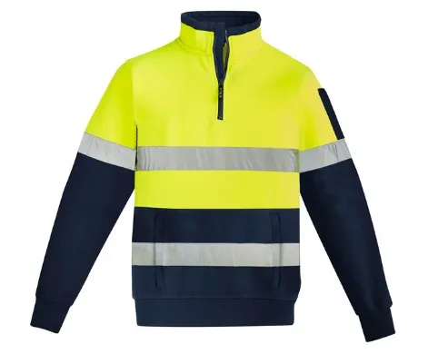 SYZMIK Unisex Hi Vis 1/4 Zip Pullover Hoop Taped 320gsm