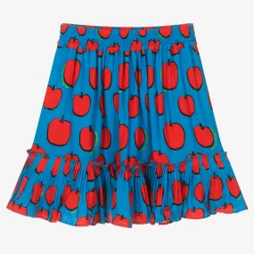 Teen Girls Blue Viscose Skirt